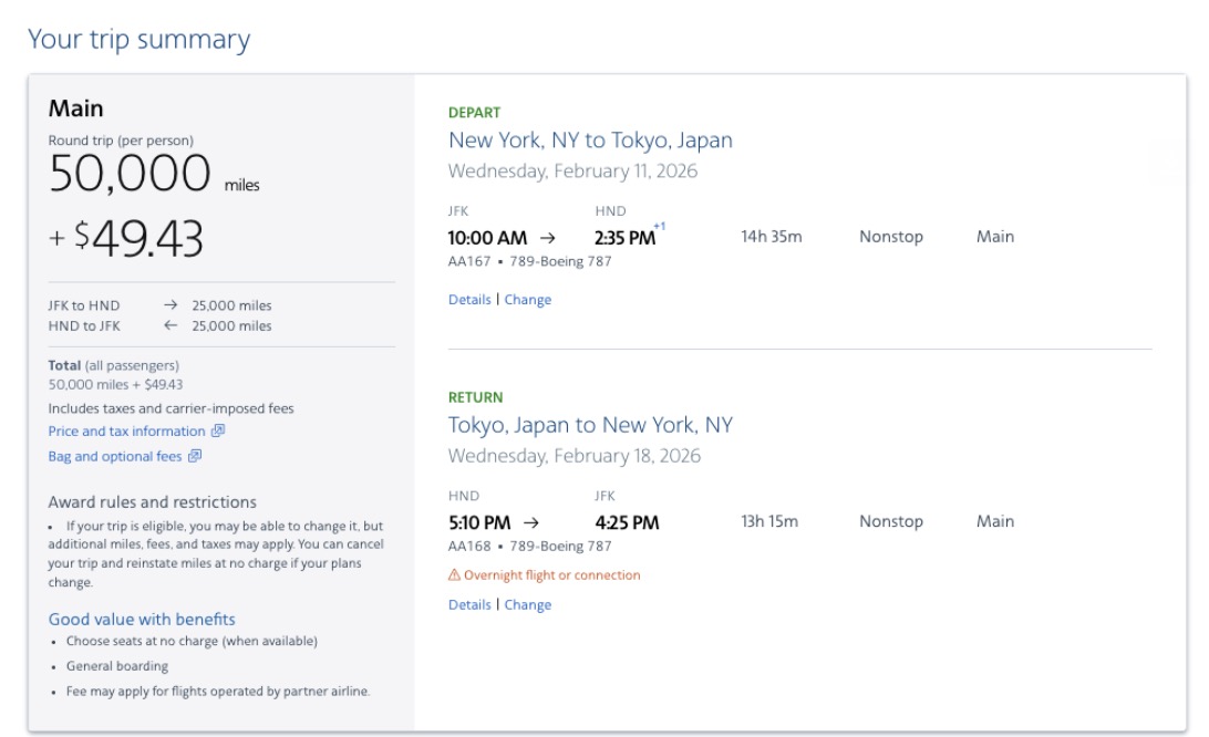 The Best AAdvantage Miles Deals ... That American Never Advertises 45 JFK to Japan airfare for 50,000 miles roundtrip