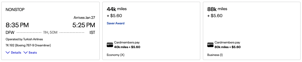 The #1 Way to Find Better United MileagePlus Redemptions 30 United award from DFW-IST