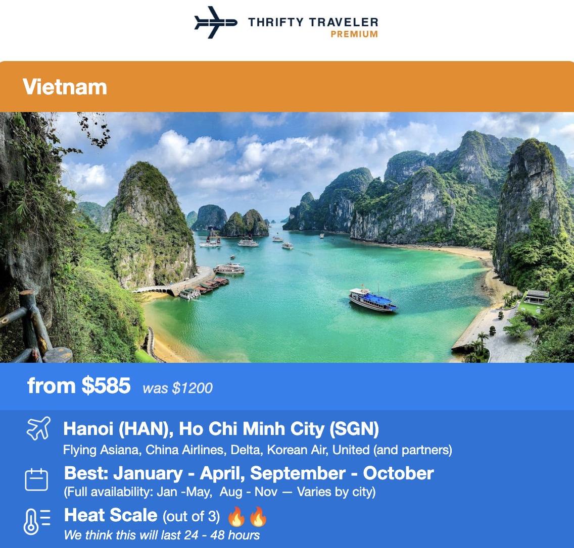 Vietnam airfare to Hano and Ho Chi Minh City
