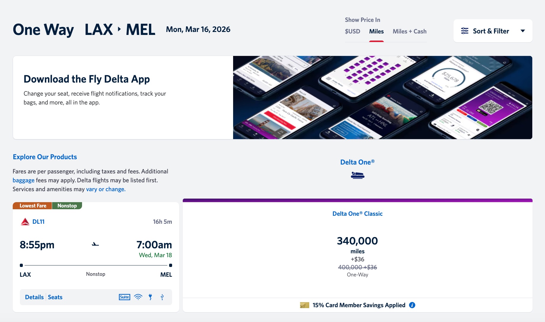 los angeles to melbourne for 340,000 Delta SkyMiles