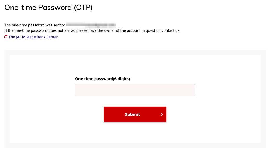 How to Book Award Tickets with Japan Airlines Miles 3 one-time password for JAL log in