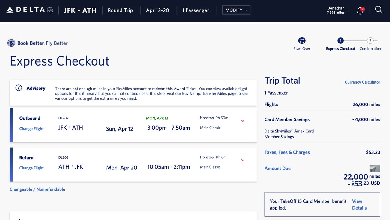 The 10 Best Flight Deals of 2026 We've Found (So Far...) 1 Delta skymiles deal new york to athens
