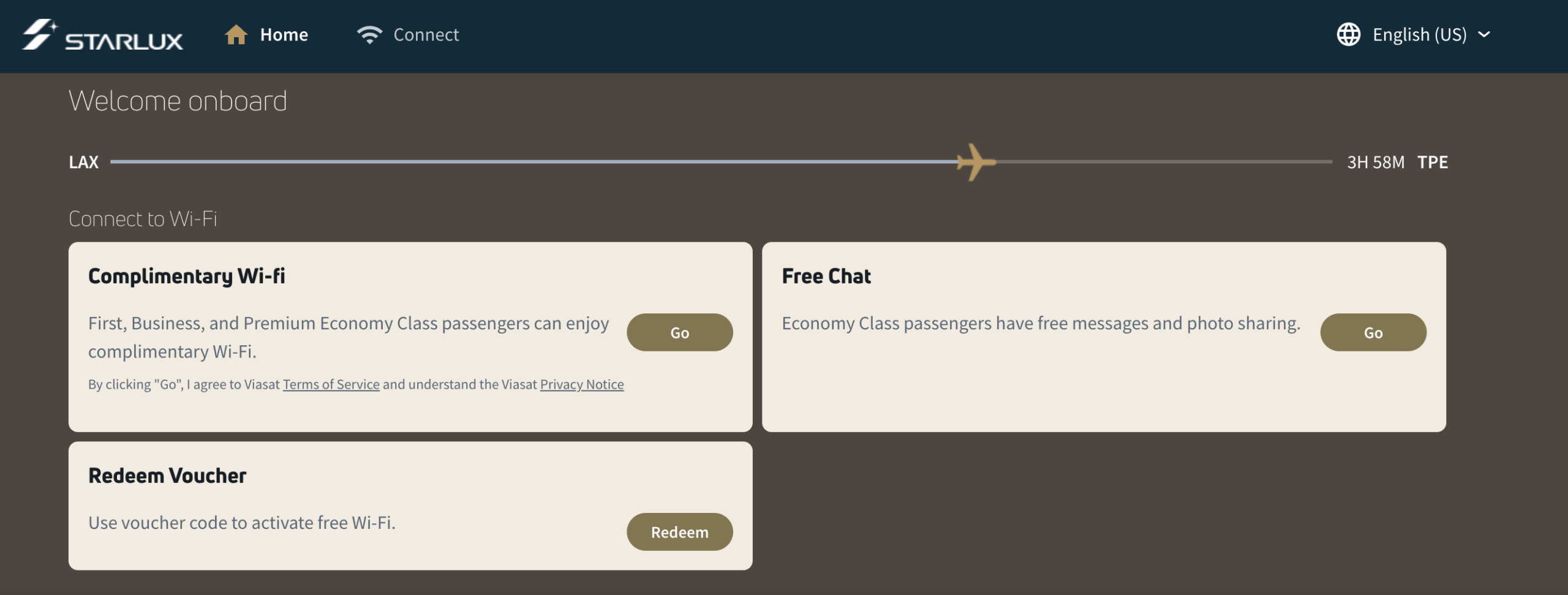 Starlux Business Class Review: A Swanky Experience on the A350-900 55 Starlux WiFI