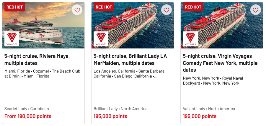 Virgin Voyages cruise itineraries 