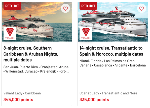 Virgin Voyages cruise itineraries 