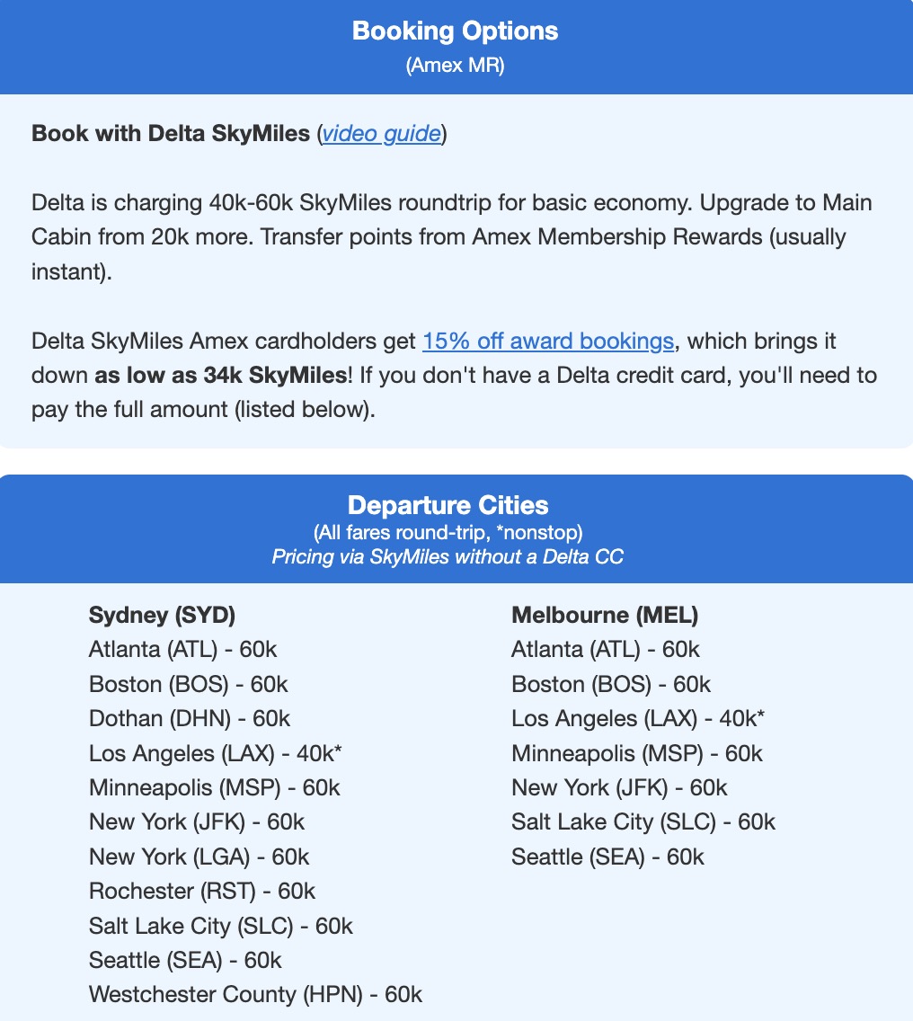 The Rarest Delta SkyMiles Deals the Airline Won't Advertise 14 SkyMiles Australia list