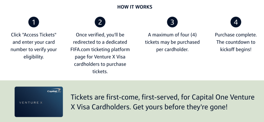 Set an Alarm: Venture X FIFA World Cup Tickets Drop Tomorrow 2 Venture X Fifa Ticket process rules