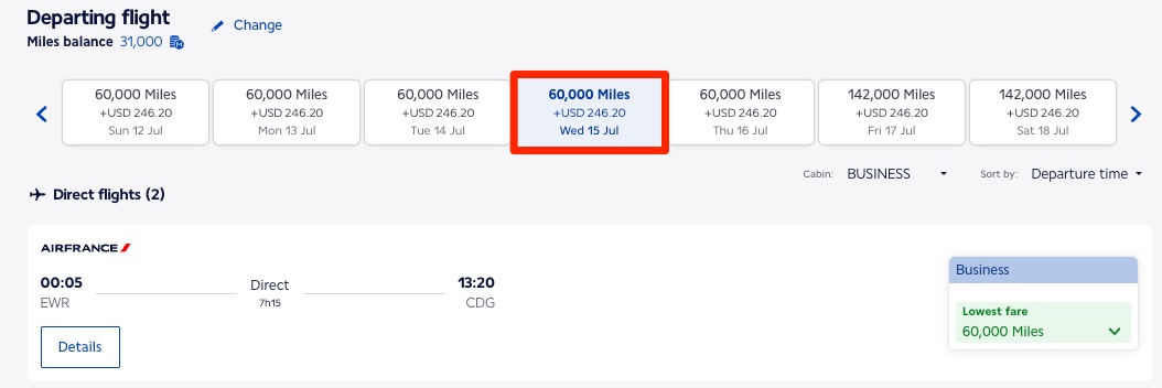 Ouch: Air France/KLM Hikes Fees on Award Tickets by 40% 3 Air France EWR-CDG Fuel Surcharges (Before)