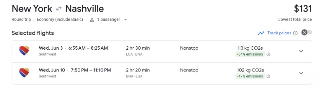 We Found Roundtrip Domestic Flights Under $200, Here's Where 3 Nashville airfare for $131 roundtrip