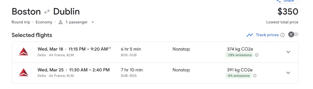 The 10 Best Flight Deals of 2026 We've Found (So Far...) 6 Boston to Dublin nonstop for $350 roundtrip