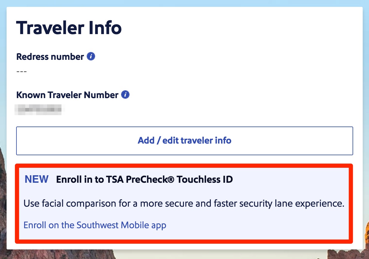 Profile My Account Southwest Airlines