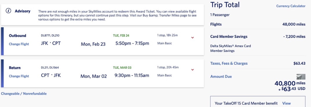 The 10 Best Delta SkyMiles Deals of the Year ... So Far 7 Cape Town South Africa fare for 41k