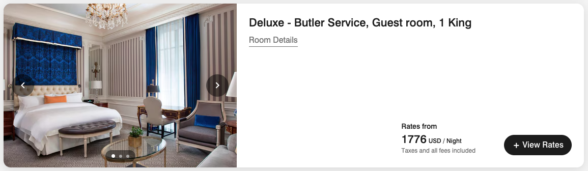 Nice: Marriott Boosts Free Night Award ‘Top-Off’ to 25K Points 7 The St. Regis New York hotel booking for $1,776 per night