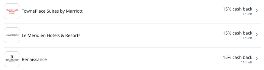 New Chase Offers: Save 15% at Select Marriott Hotels! 1 Chase Offers for 15% back at select Marriott hotels