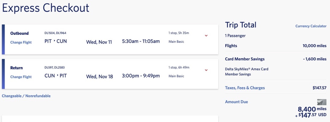 The 10 Best Delta SkyMiles Deals of the Year ... So Far 8 PIT to CUN 8k