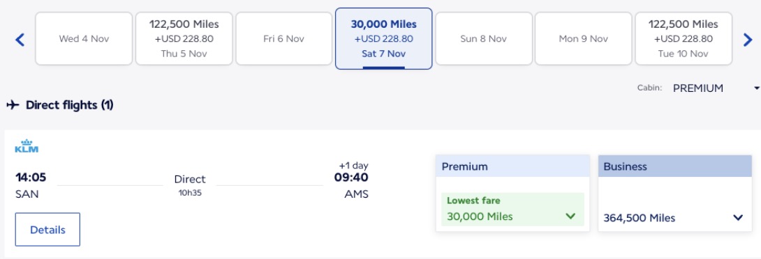 How to Book Premium Economy Seats For Economy Prices 3 KLM Premium Economy airfare from SAN