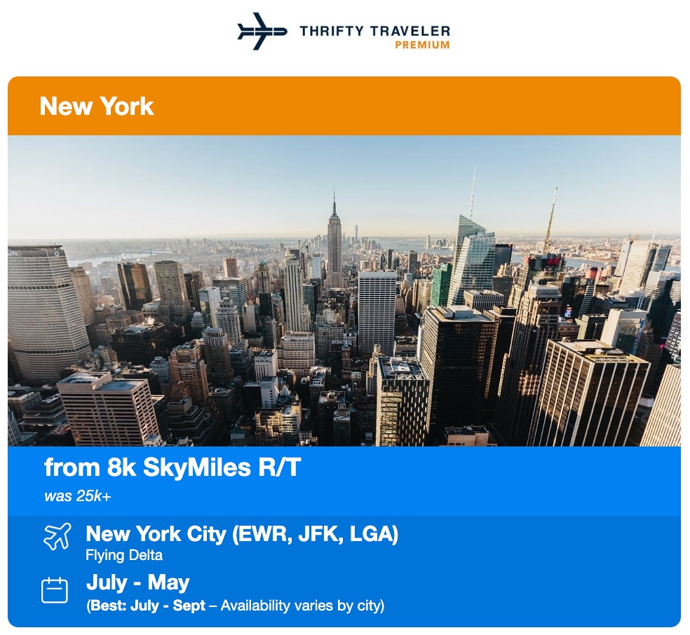 Flights You Can Book for Just 15K Delta SkyMiles (... Or Less!) 4 new york city skymiles deal from 8,000 roundtrip
