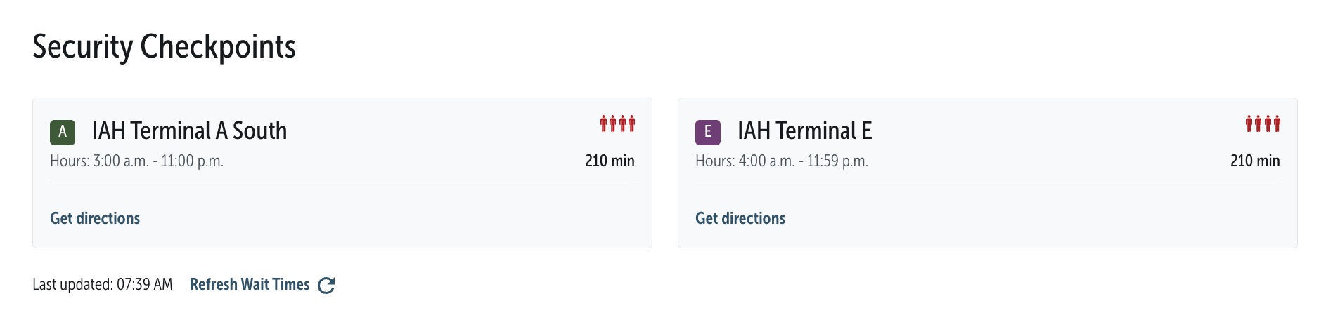 Trump & Congress Move to Pay TSA, But Some Long Lines Will Linger 1 estimated wait times at houston intercontinental