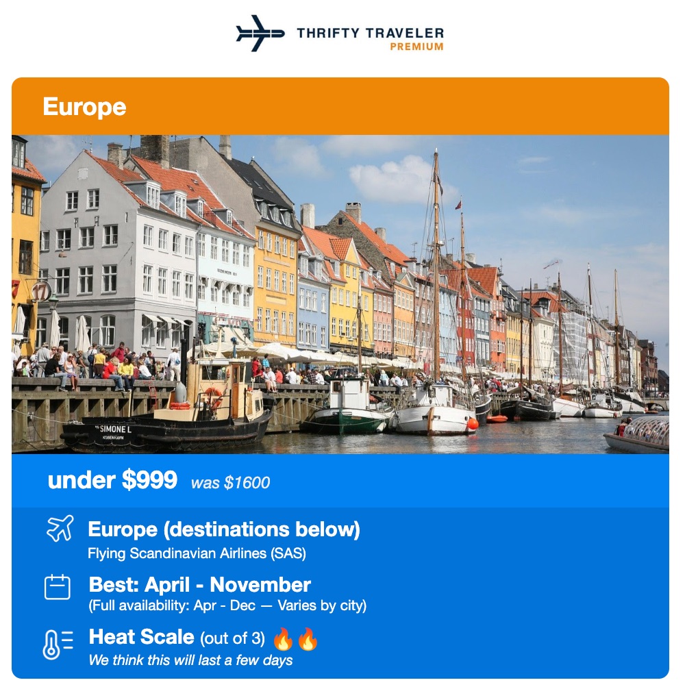 The 10 Best Flight Deals We've Found in 2026 (So Far...) 4 thrifty traveler premium sas premium economy deal