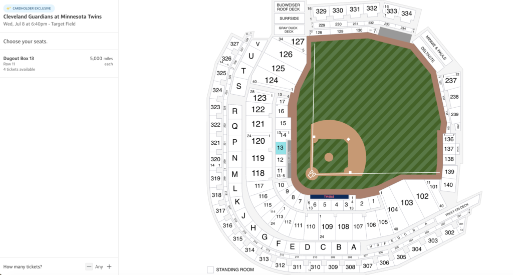 More Games Added: Grab Lower-Level MLB Tickets for Just 5K Capital One Miles! 5 twins vs cleveland 5k tickets