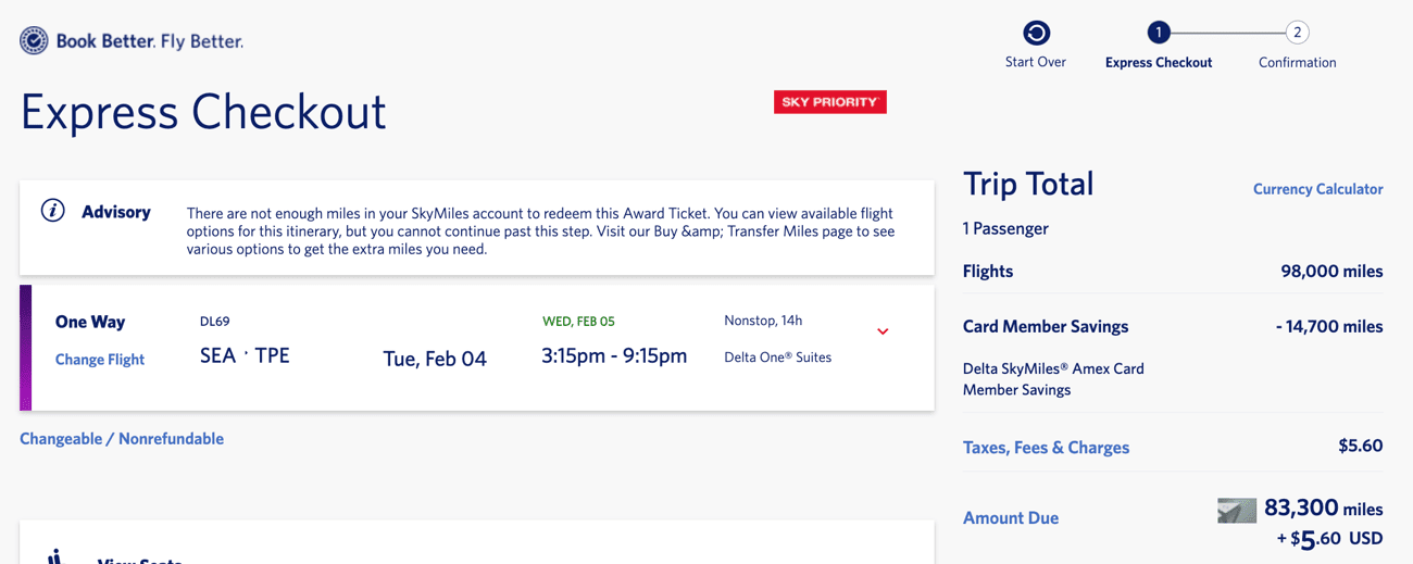The Cheapest Delta One Deals We’ve Ever Seen (Ranked) 5 seattle to taipei delta one 83,300 skymiles