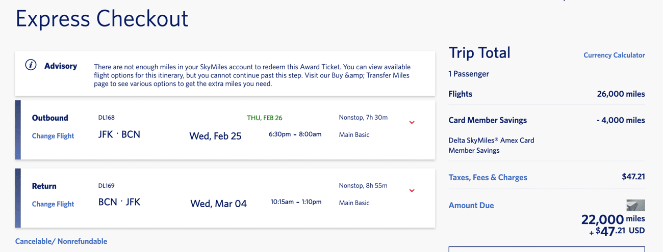 How to Book Delta Flights to Europe Under 25K SkyMiles ... Roundtrip! 6 flights from jfk to bcn for 22,000 skymiles