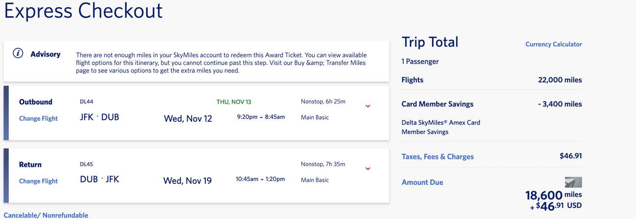 How to Book Delta Flights to Europe Under 25K SkyMiles ... Roundtrip! 4 new york city to dublin for 18,600 skymiles roundtrip