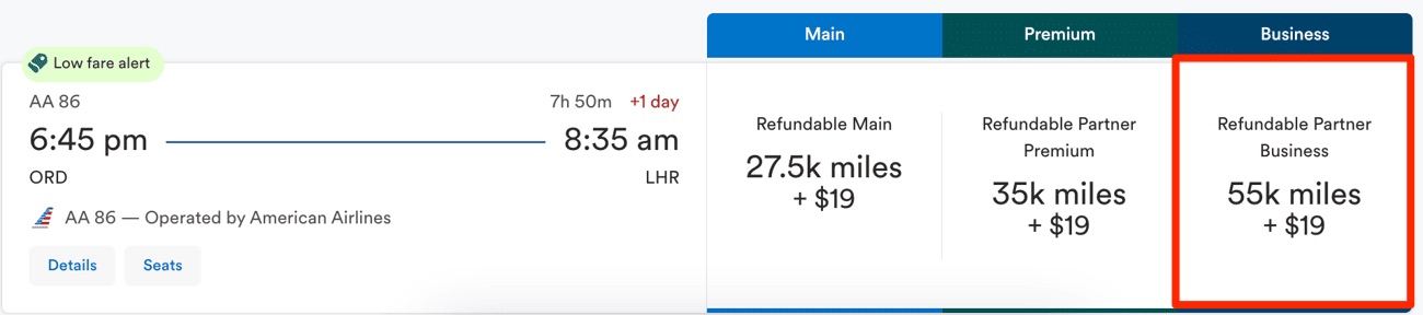 American Airlines' New Flagship Suite Review: A Stellar Hop Across the Pond 2 Alaska award for AA Biz Class (ORD-LHR) for 55,000 points