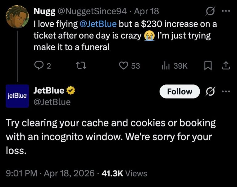 From Our Newsletter: Did JetBlue Actually Admit to Tracking Your Searches?