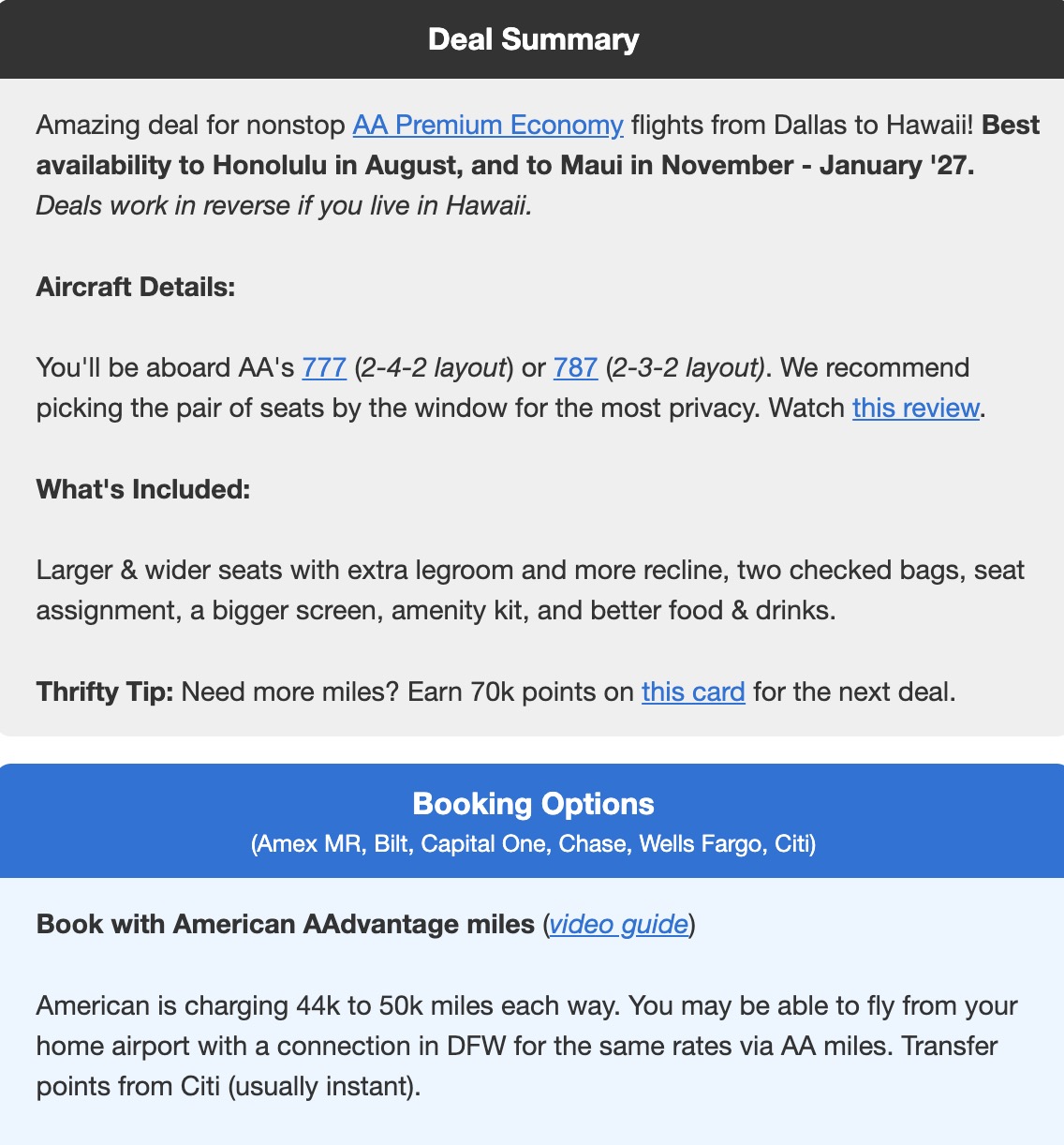 6 Incredible Ways to Use AAdvantage Miles, From Economy to Biz Class 7 Hawaii premium economy flight deal