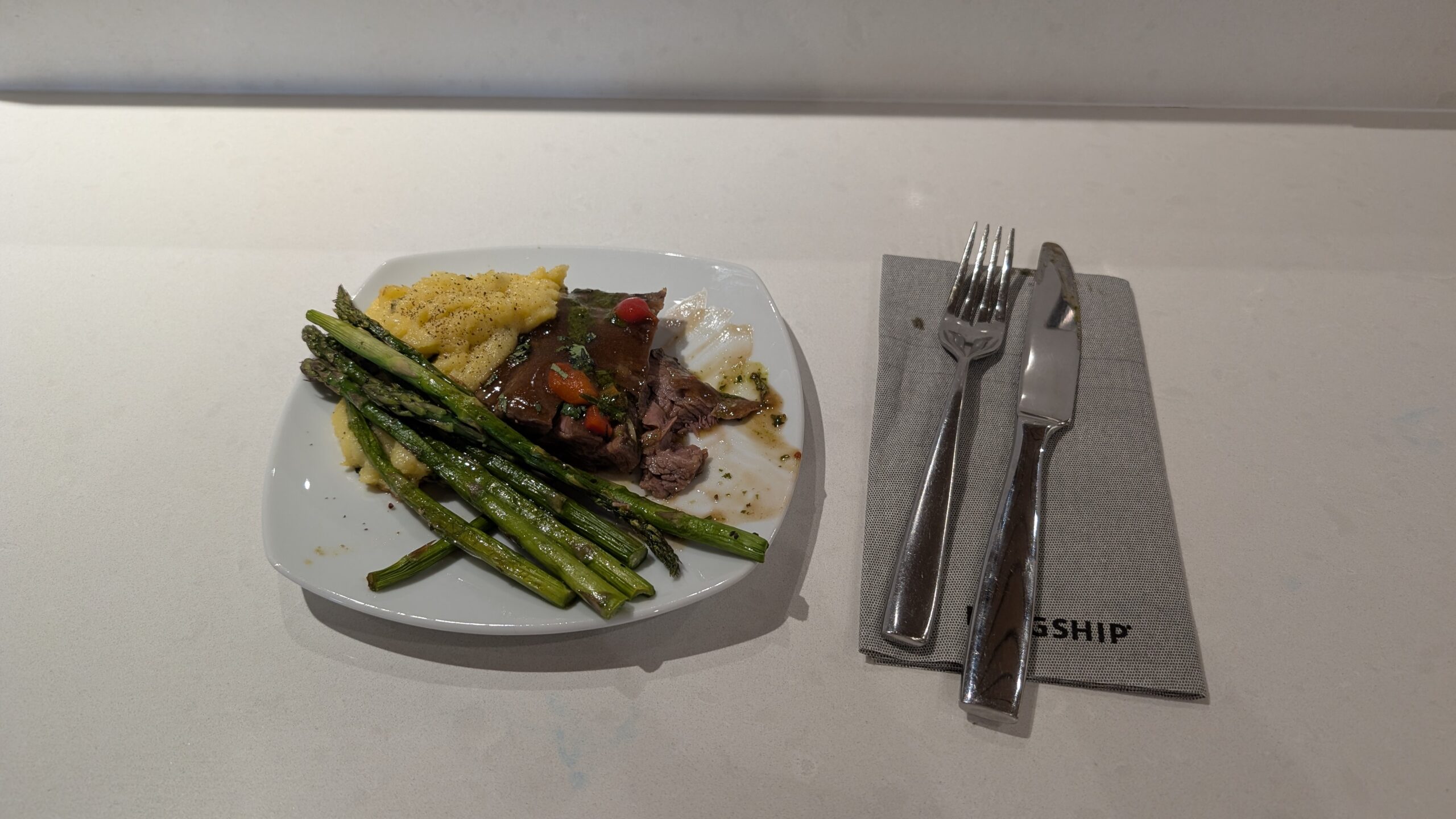 American Airlines' New Flagship Suite Review: A Stellar Hop Across the Pond 9 AA Flagship Lounge (ORD) food