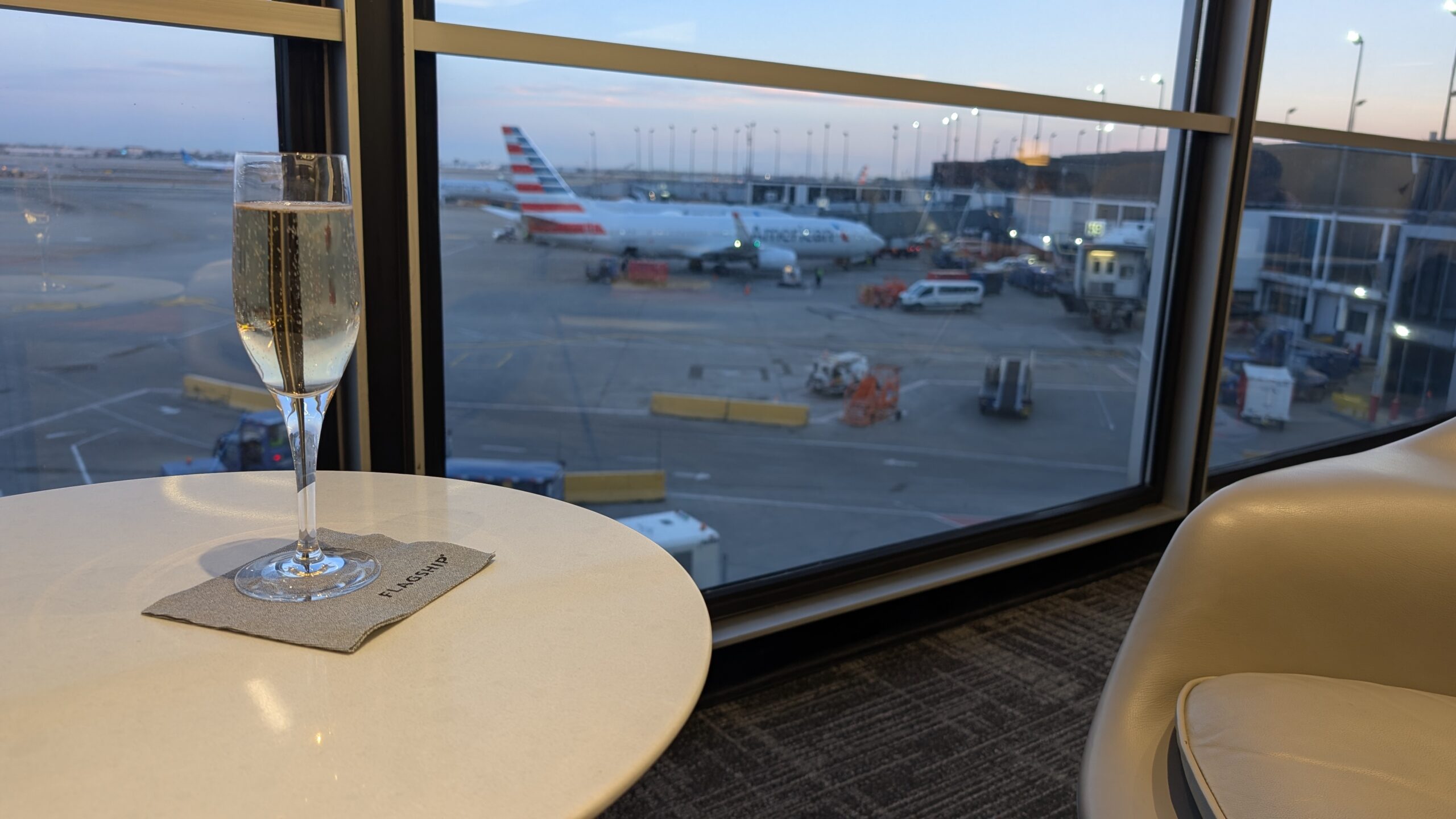 American Airlines' New Flagship Suite Review: A Stellar Hop Across the Pond 8 AA Flagship Lounge (ORD) window seat
