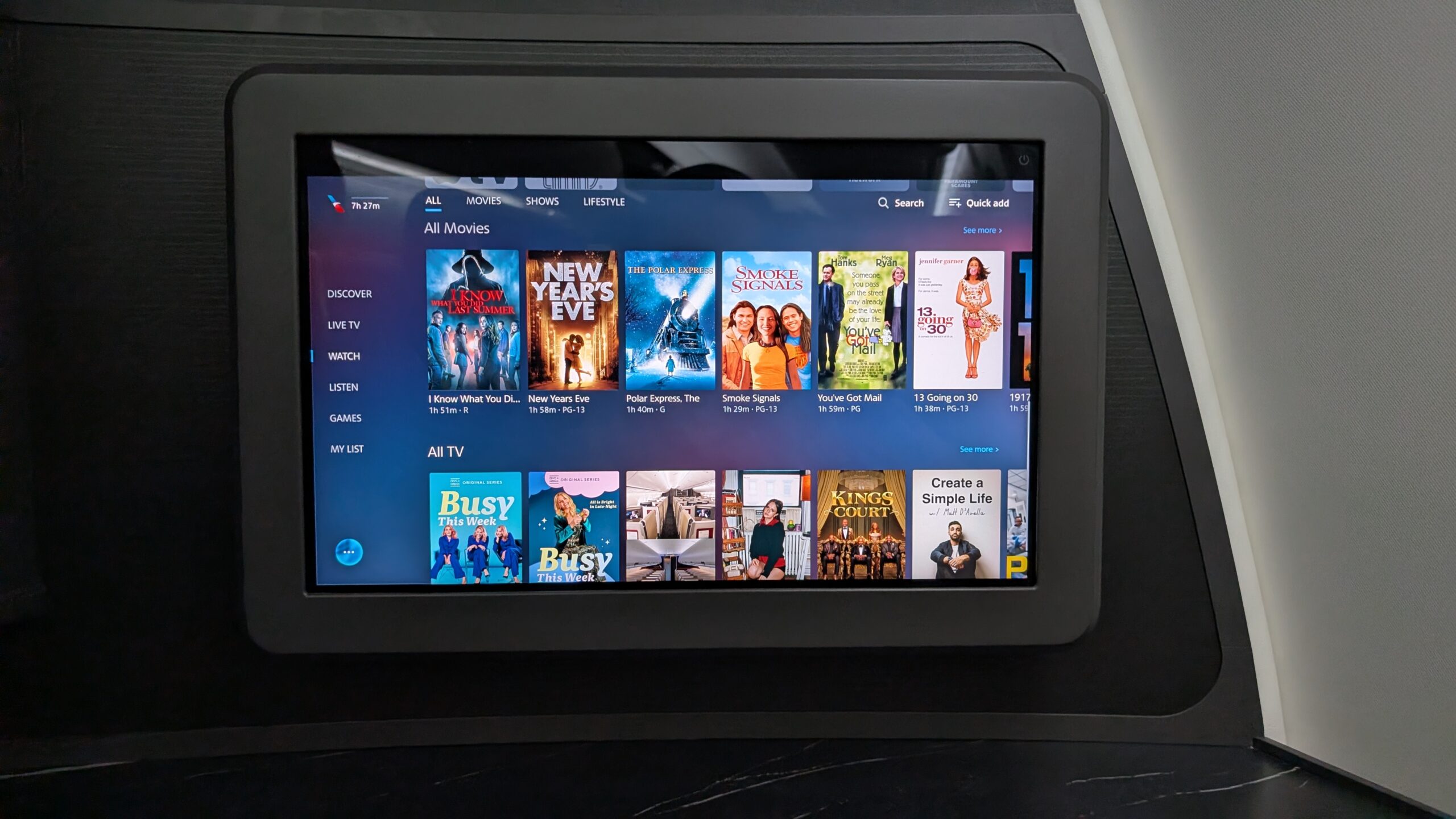 American Airlines' New Flagship Suite Review: A Stellar Hop Across the Pond 50 AA Flagship Suite: TV Screen