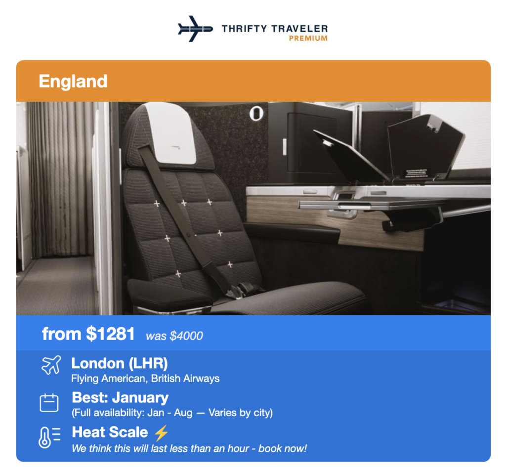The Best Business Class Deals We've Found in the Last 12 Months 1 premium deal mistake fare to london