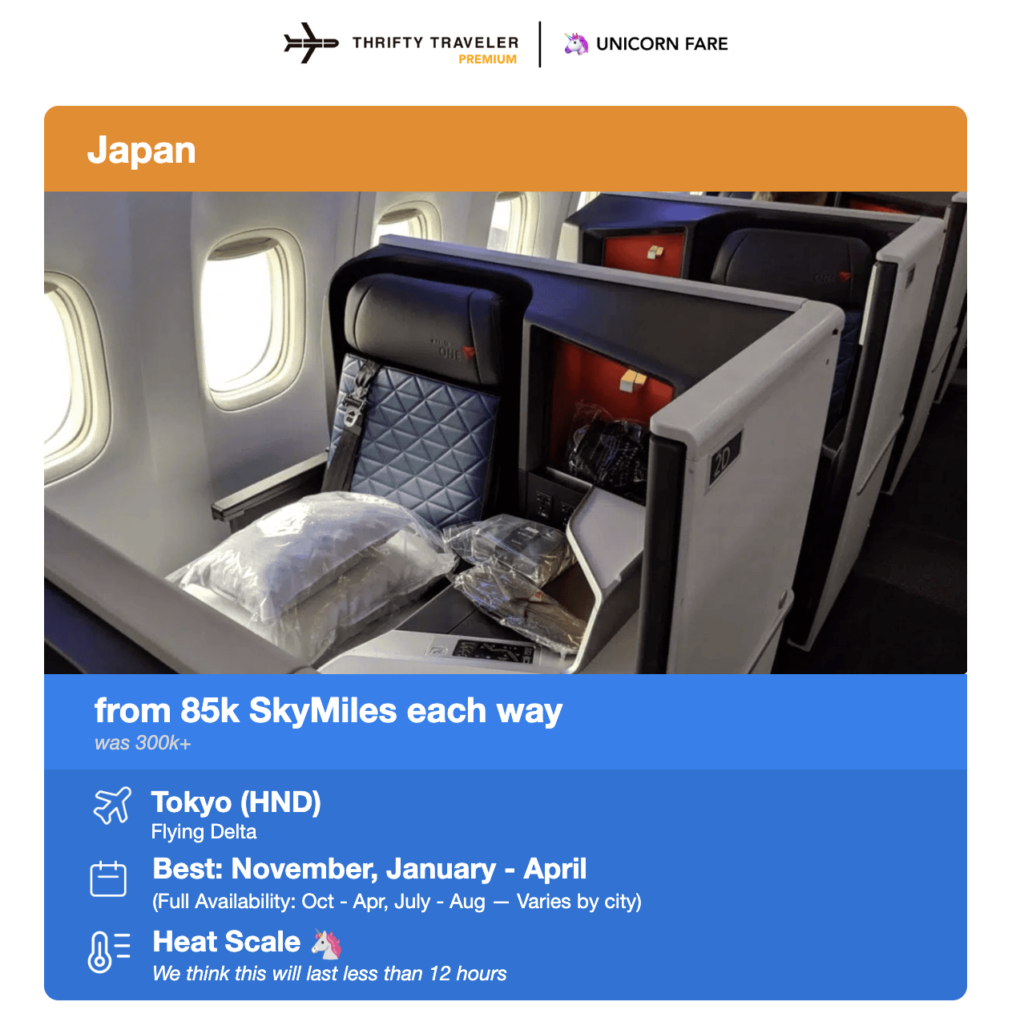 The Best Business Class Deals We've Found in the Last 12 Months 2 delta one 85K each way