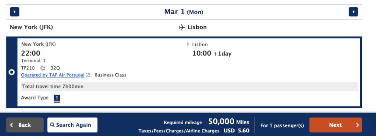 ANA Mileage Club 50,000 points