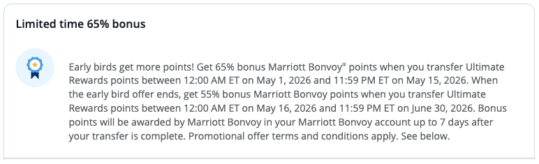 Get Up to 65% More Points With the Current List of Transfer Bonuses! 10 Chase to Marriott Transfer Bonus