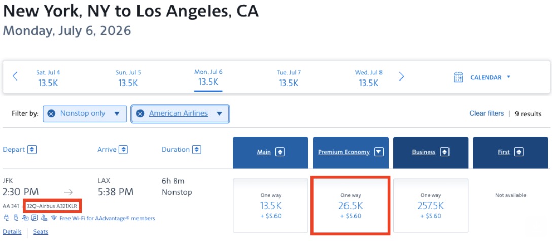 6 Incredible Ways to Use AAdvantage Miles, From Economy to Biz Class 9 Transcon premium economy flight