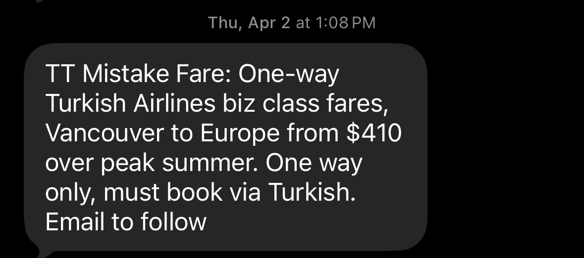 The 5 Craziest Mistake Fares We've Found (& How to Book Them) 3 Turkish mistake fare
