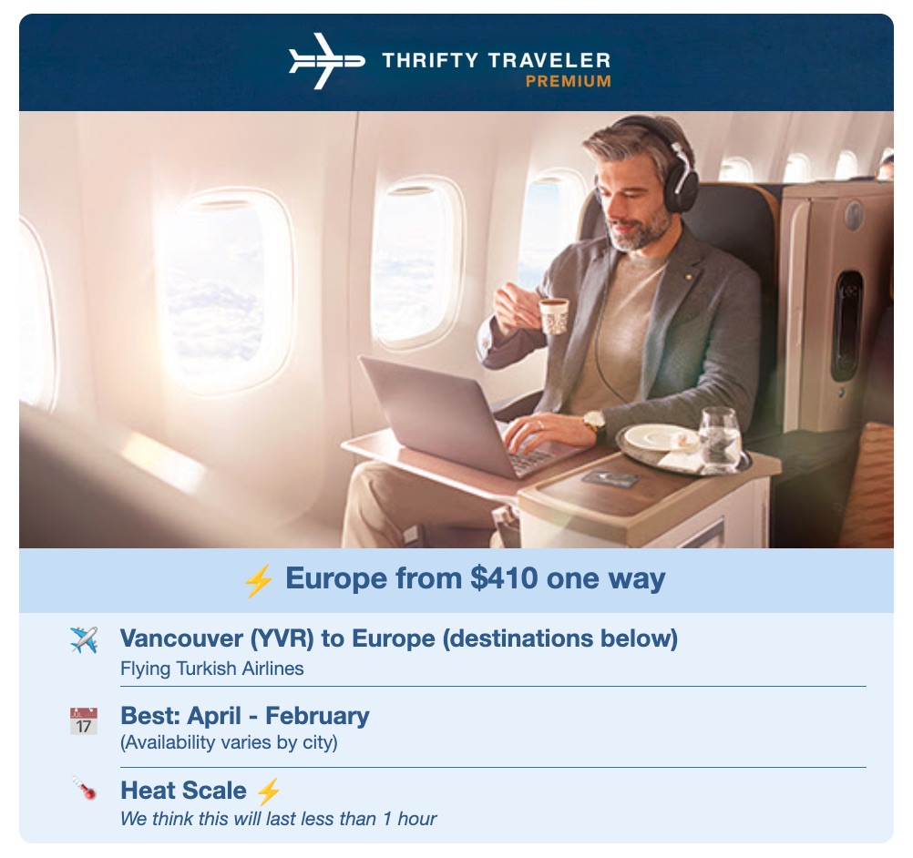 From Our Newsletter: An Autopsy of a $410 Biz Class Mistake Fare 1 thrifty traveler premium alert for business class to istanbul for $410