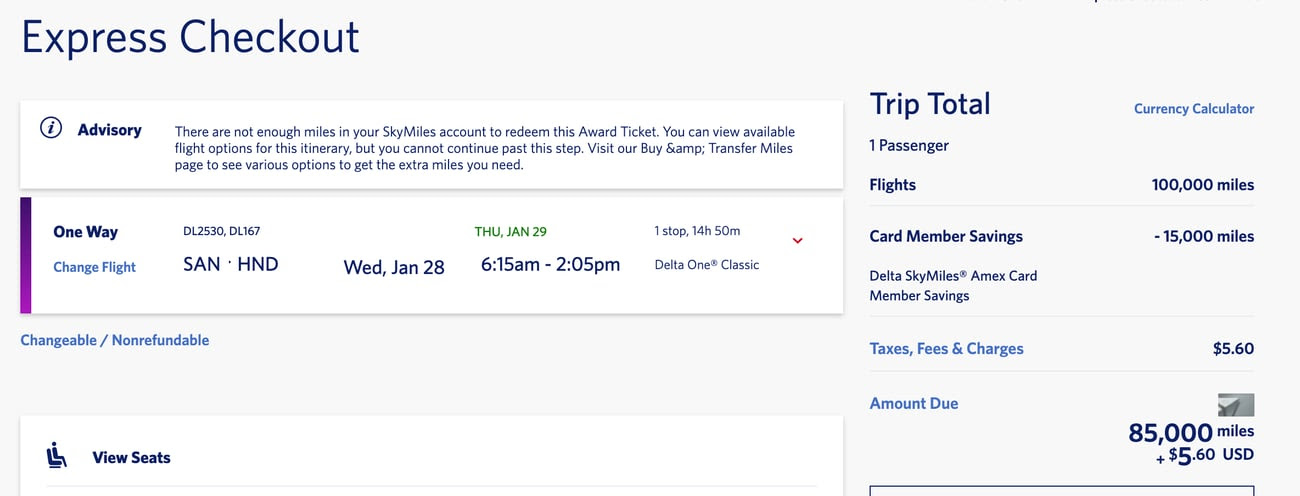 These SkyMiles Rates for Delta One Biz Class Will Shock You 1 unnamed 64