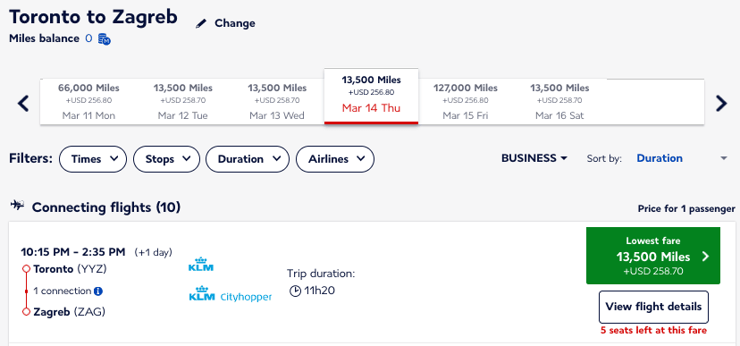 The 5 Craziest Mistake Fares We've Found (& How to Book Them) 10 toronto to zagreb croatia on klm for 13,500 miles