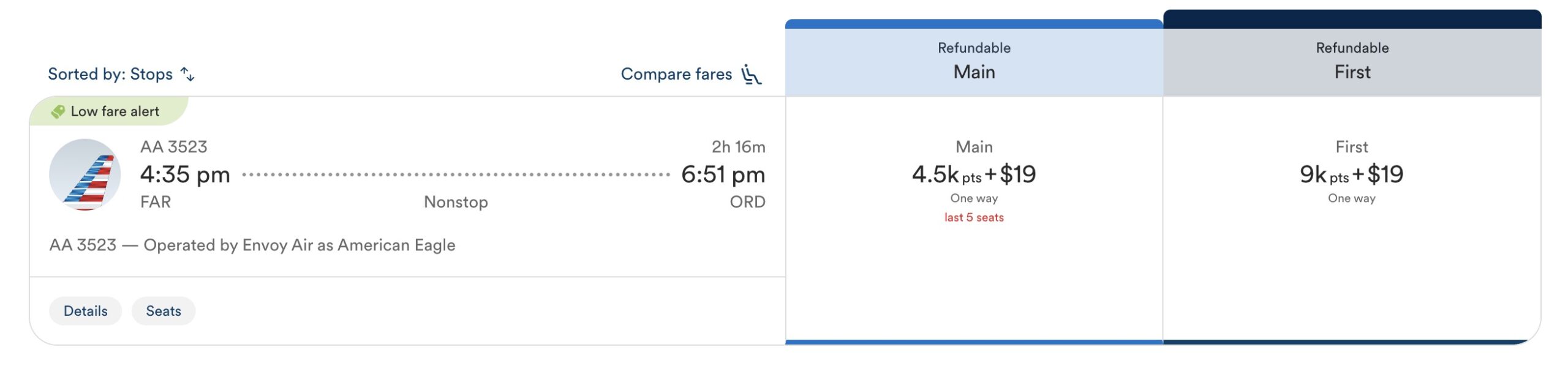 FAR-ORD Alaska booking