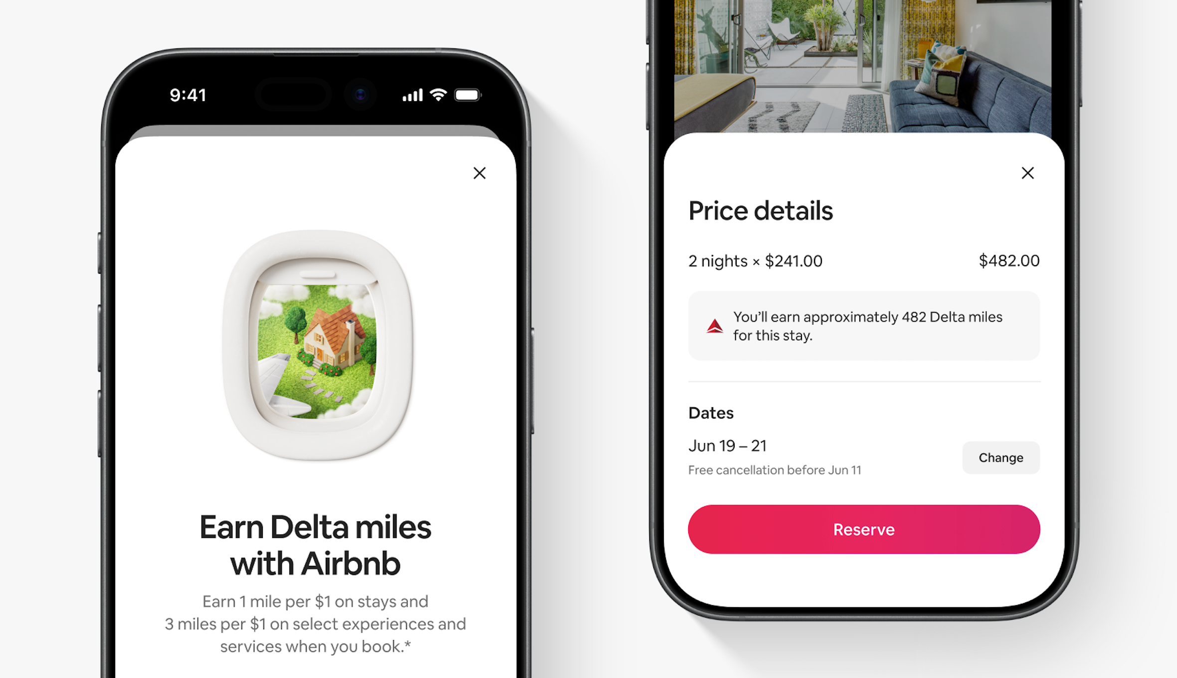 Earn SkyMiles through Airbnb