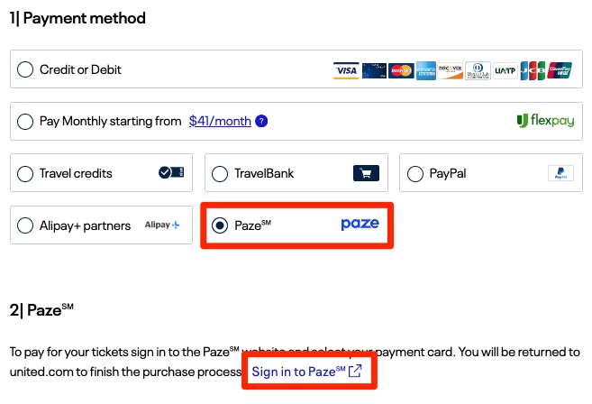 New: Earn up to 14x Chase Ultimate Rewards Points on United Airlines Purchases! 5 United - Paze payment method