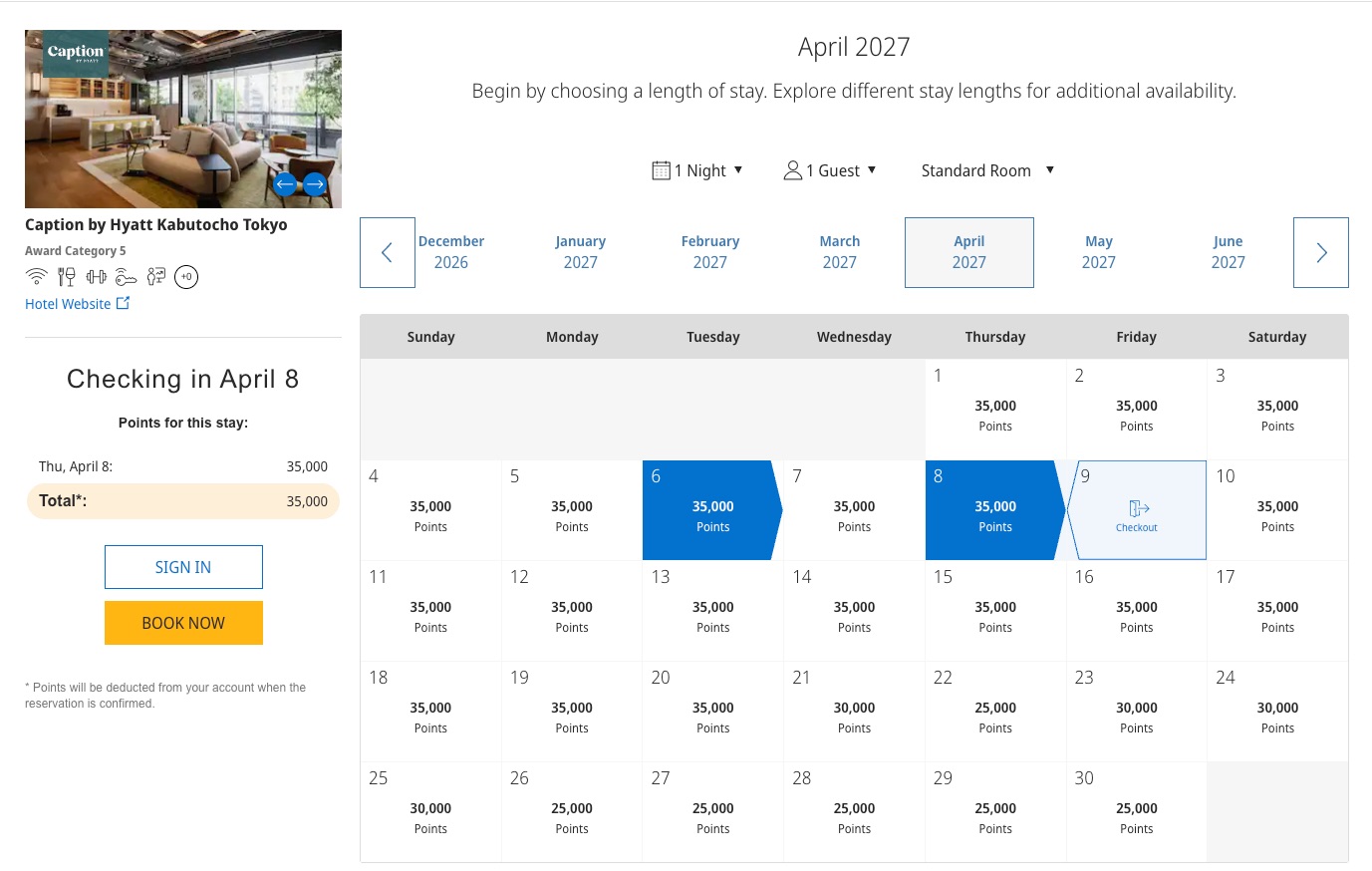 We Analyzed 368K Hyatt Award Nights ... & The Findings Are Brutal 3 hyatt points calendar for caption by hyatt