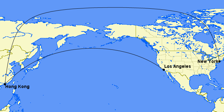 Aging Like a Fine Wine: Cathay Pacific First Class 777 Review 1 route map to hong kong