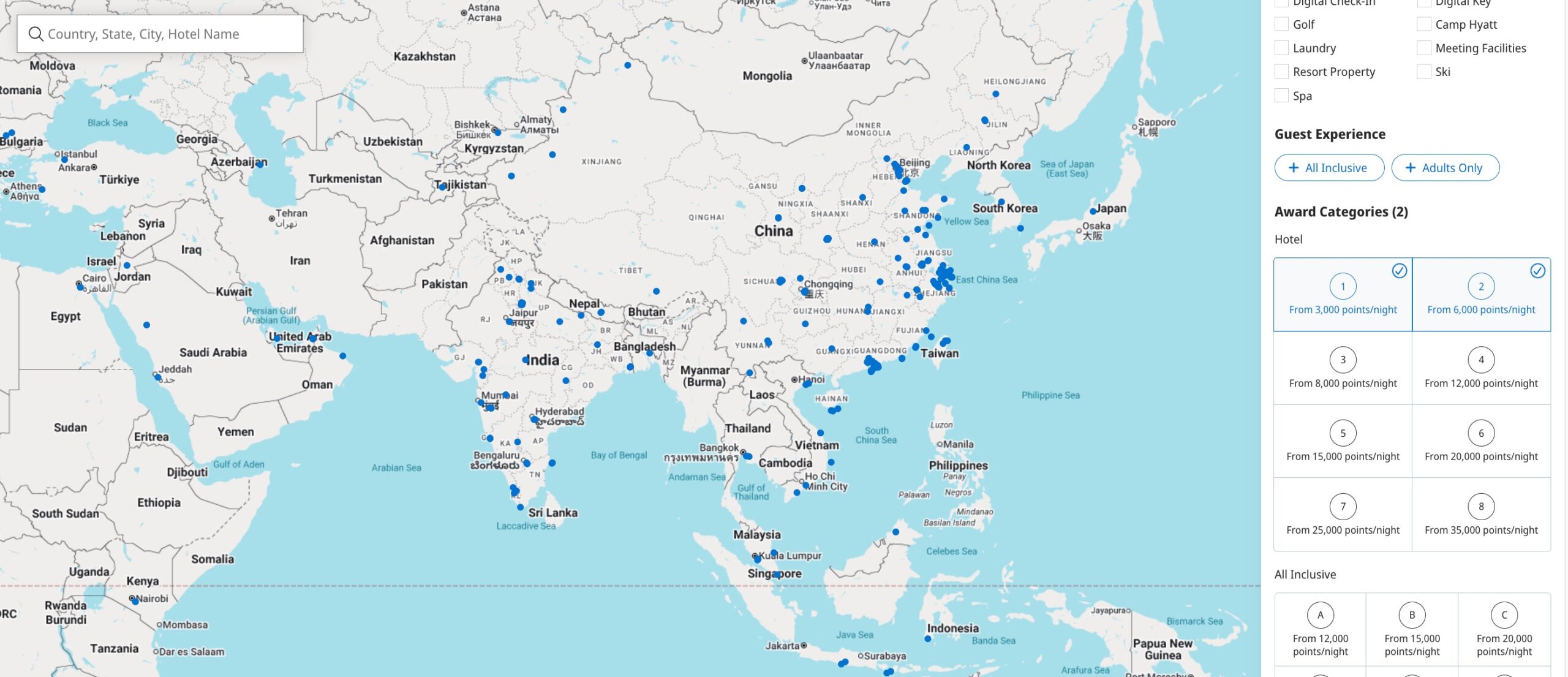 The Biggest Winners & Losers in Hyatt's Brutal Devaluation 3 hyatt map categories 1 2 scaled