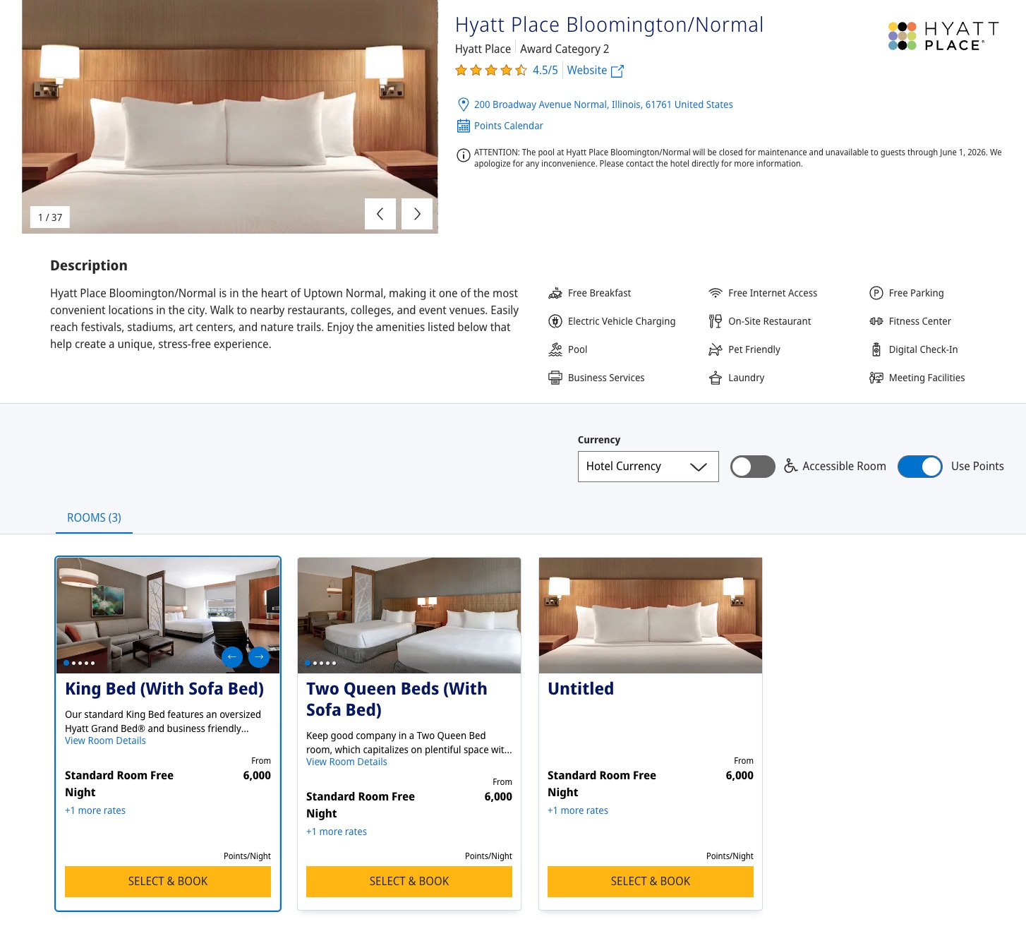 The Biggest Winners & Losers in Hyatt's Brutal Devaluation 2 Hyatt Place bloomington normal award rates
