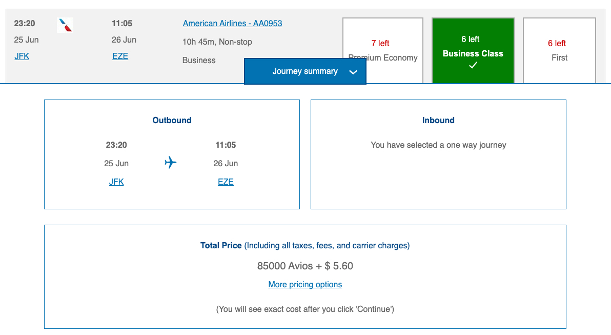 How to Book Award Flights with Finnair Avios 1 New York to Buenos Aires with British Airways Avios